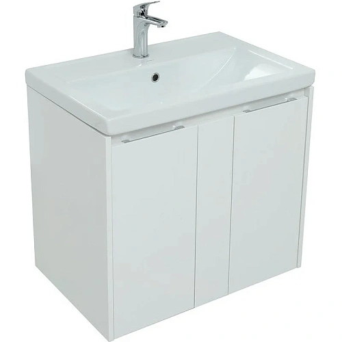 Тумба с раковиной Aquanet Клио 70 белый глянец 00280877 Тумба с раковиной Aquanet Клио 70 белый глянец 00280877