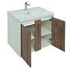 Тумба с раковиной Aquanet Клио 70 белый глянец/Дуб Веллингтон 00280878 Тумба с раковиной Aquanet Клио 70 белый глянец/Дуб Веллингтон 00280878