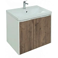Тумба с раковиной Aquanet Клио 70 белый глянец/Дуб Веллингтон 00280878 Тумба с раковиной Aquanet Клио 70 белый глянец/Дуб Веллингтон 00280878