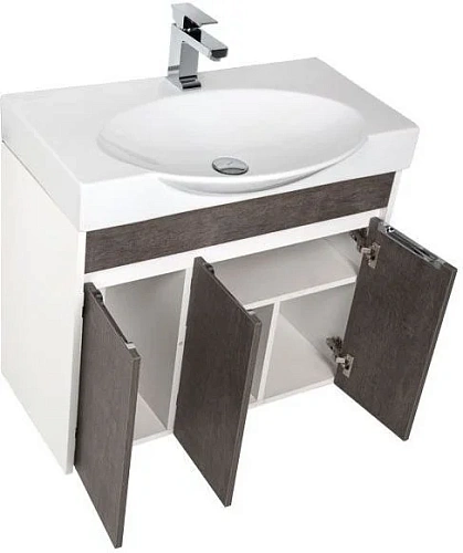 Тумба с раковиной Aquanet Коста 76 белый/дуб антик 00188407+00188195 Тумба с раковиной Aquanet Коста 76 белый/дуб антик 00188407+00188195