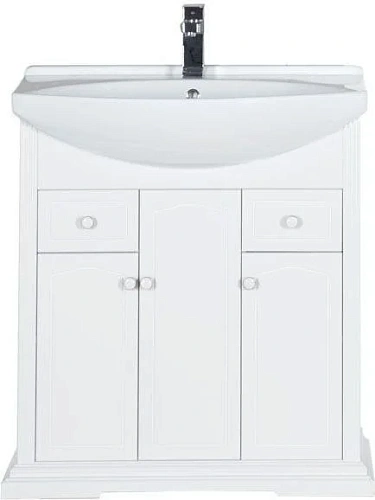 Тумба с раковиной Aquanet Лагуна 75 белый 00175299+00175447 Тумба с раковиной Aquanet Лагуна 75 белый 00175299+00175447