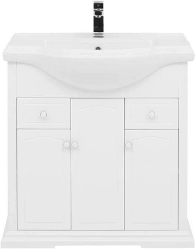 Тумба с раковиной Aquanet Лагуна Классик 80 белый 00200883 + 00185344 Тумба с раковиной Aquanet Лагуна Классик 80 белый 00200883 + 00185344