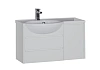 Тумба с раковиной Aquanet Лайн 90 L белый 00164936+00165033