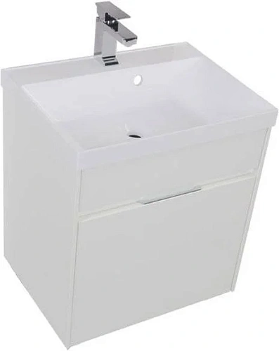 Тумба с раковиной Aquanet Латина 60 белый (1 ящик) 00179933+00179393 Тумба с раковиной Aquanet Латина 60 белый (1 ящик) 00179933+00179393