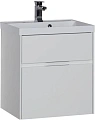 Тумба с раковиной Aquanet Латина 60 белый (2 ящика) 00179934+00179393 Тумба с раковиной Aquanet Латина 60 белый (2 ящика) 00179934+00179393