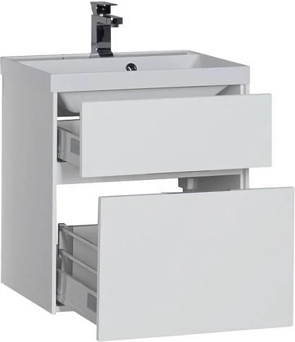 Тумба с раковиной Aquanet Латина 60 белый (2 ящика) 00212833 Тумба с раковиной Aquanet Латина 60 белый (2 ящика) 00212833