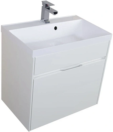 Тумба с раковиной Aquanet Латина 70 белый (1 ящик) 00212834 Тумба с раковиной Aquanet Латина 70 белый (1 ящик) 00212834