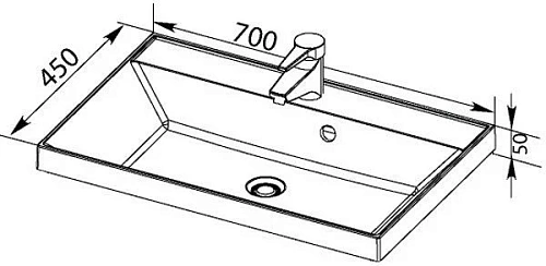 Тумба с раковиной Aquanet Латина 70 белый (1 ящик) 00212834 Тумба с раковиной Aquanet Латина 70 белый (1 ящик) 00212834