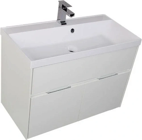 Тумба с раковиной Aquanet Латина 90 белый 00179449+00179396 Тумба с раковиной Aquanet Латина 90 белый 00179449+00179396