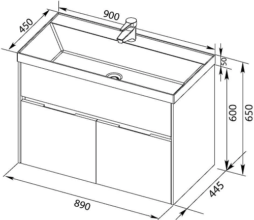 Тумба с раковиной Aquanet Латина 90 белый 00179449+00179396 Тумба с раковиной Aquanet Латина 90 белый 00179449+00179396