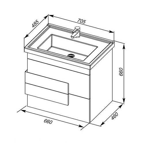 Тумба с раковиной Aquanet Мадейра 70 дуб кантри 00183070+00182323 Тумба с раковиной Aquanet Мадейра 70 дуб кантри 00183070+00182323