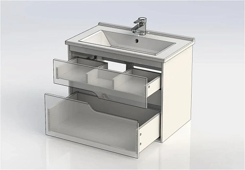 Тумба с раковиной Aquanet Модена 75 белый 00198486 + 00182319 Тумба с раковиной Aquanet Модена 75 белый 00198486 + 00182319