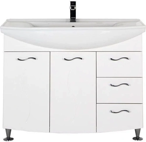 Тумба с раковиной Aquanet Моника 105 белый 00186772+00184263 Тумба с раковиной Aquanet Моника 105 белый 00186772+00184263