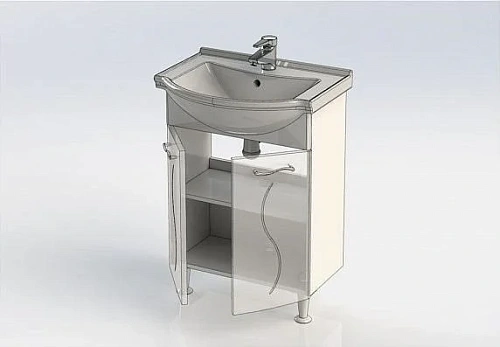 Тумба с раковиной Aquanet Моника 60 белый 00212603 Тумба с раковиной Aquanet Моника 60 белый 00212603