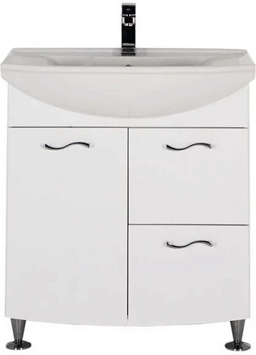 Тумба с раковиной Aquanet Моника 75 белый 00186770+00185345 Тумба с раковиной Aquanet Моника 75 белый 00186770+00185345