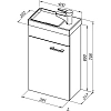 Тумба с раковиной Aquanet Нота 40 L (Moduo) белый 00254044 Тумба с раковиной Aquanet Нота 40 L (Moduo) белый 00254044
