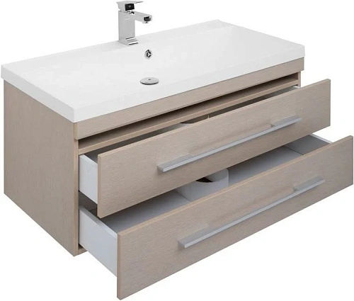 Тумба с раковиной Aquanet Нота NEW 100 светлый дуб 00171497 + 00204096 Тумба с раковиной Aquanet Нота NEW 100 светлый дуб 00171497 + 00204096