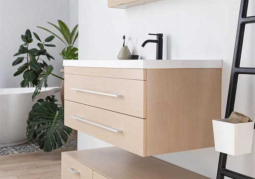 Тумба с раковиной Aquanet Нота NEW 100 светлый дуб 00171497 + 00204096 Тумба с раковиной Aquanet Нота NEW 100 светлый дуб 00171497 + 00204096