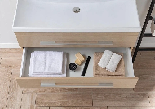 Тумба с раковиной Aquanet Нота NEW 100 светлый дуб 00171497 + 00204096 Тумба с раковиной Aquanet Нота NEW 100 светлый дуб 00171497 + 00204096