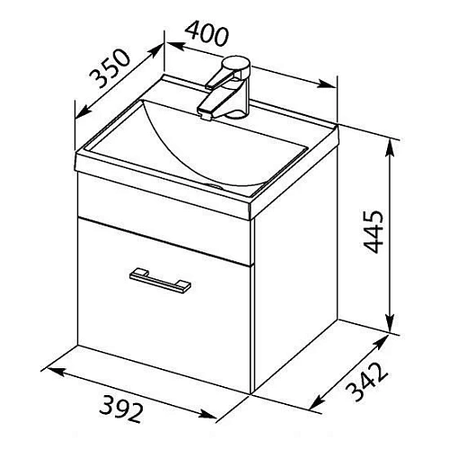 Тумба с раковиной Aquanet Нота NEW 40 белый 00159137 + 00204094 Тумба с раковиной Aquanet Нота NEW 40 белый 00159137 + 00204094