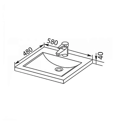 Тумба с раковиной Aquanet Нота NEW 58 белый 00212800 Тумба с раковиной Aquanet Нота NEW 58 белый 00212800