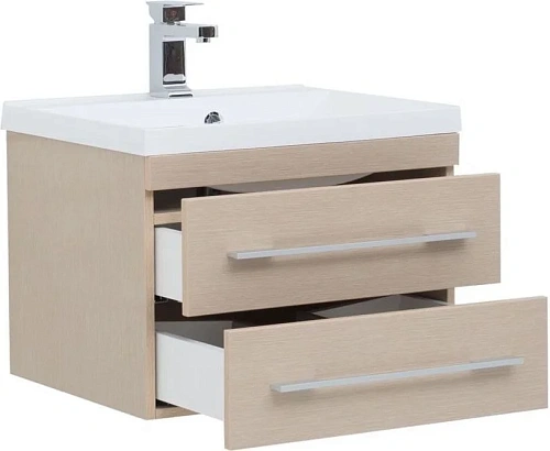 Тумба с раковиной Aquanet Нота NEW 58 светлый дуб 00171485 + 00204117 Тумба с раковиной Aquanet Нота NEW 58 светлый дуб 00171485 + 00204117