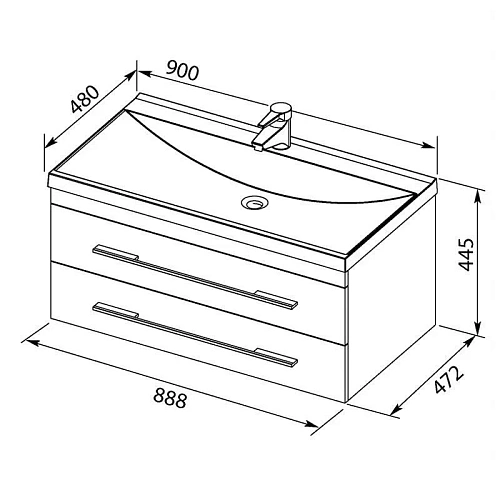 Тумба с раковиной Aquanet Нота NEW 90 белый 00171492 + 00204119 Тумба с раковиной Aquanet Нота NEW 90 белый 00171492 + 00204119
