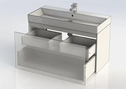 Тумба с раковиной Aquanet Нью-Йорк 100 орех 00213937 Тумба с раковиной Aquanet Нью-Йорк 100 орех 00213937