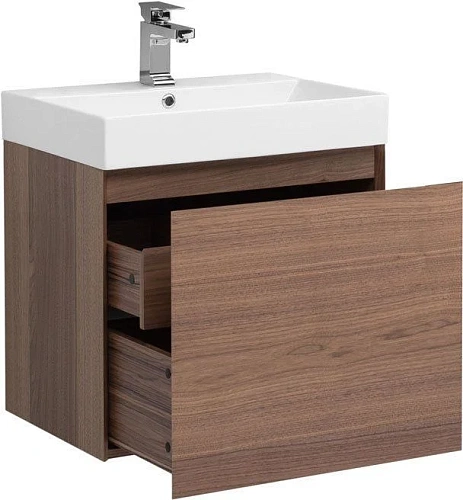 Тумба с раковиной Aquanet Нью-Йорк 60 орех 00213934 Тумба с раковиной Aquanet Нью-Йорк 60 орех 00213934