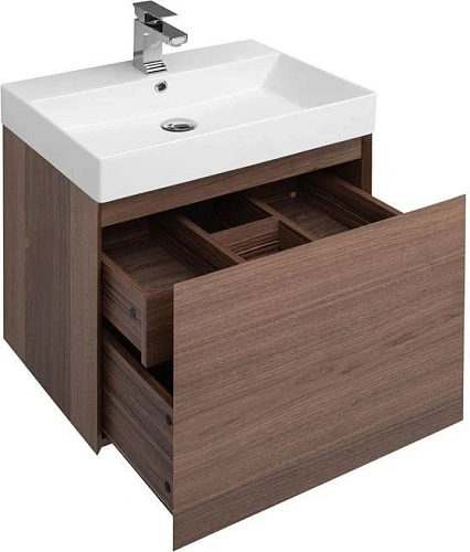 Тумба с раковиной Aquanet Нью-Йорк 60 орех 00213934 Тумба с раковиной Aquanet Нью-Йорк 60 орех 00213934