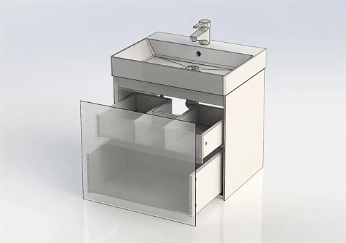 Тумба с раковиной Aquanet Нью-Йорк 60 орех 00213934 Тумба с раковиной Aquanet Нью-Йорк 60 орех 00213934