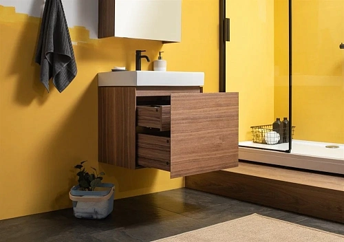 Тумба с раковиной Aquanet Нью-Йорк 70 орех 00213935 Тумба с раковиной Aquanet Нью-Йорк 70 орех 00213935