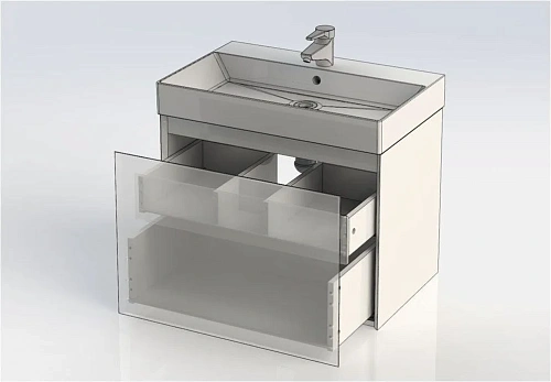 Тумба с раковиной Aquanet Нью-Йорк 70 орех 00213935 Тумба с раковиной Aquanet Нью-Йорк 70 орех 00213935