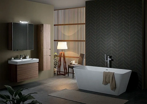 Тумба с раковиной Aquanet Нью-Йорк 85 орех 00213936 Тумба с раковиной Aquanet Нью-Йорк 85 орех 00213936