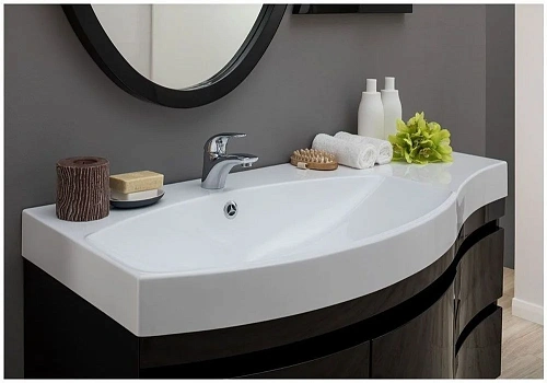 Тумба с раковиной Aquanet Опера 115 L черный (2 дверцы 2 ящика) 00169612+00169398 Тумба с раковиной Aquanet Опера 115 L черный (2 дверцы 2 ящика) 00169612+00169398