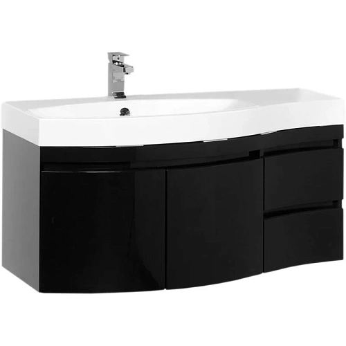 Тумба с раковиной Aquanet Опера 115 L черный (2 дверцы 2 ящика) 00169612+00169398 Тумба с раковиной Aquanet Опера 115 L черный (2 дверцы 2 ящика) 00169612+00169398