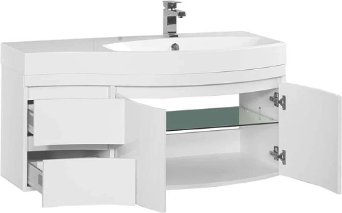 Тумба с раковиной Aquanet Опера 115 R белый (2 дверцы 2 ящика) 00212992 Тумба с раковиной Aquanet Опера 115 R белый (2 дверцы 2 ящика) 00212992