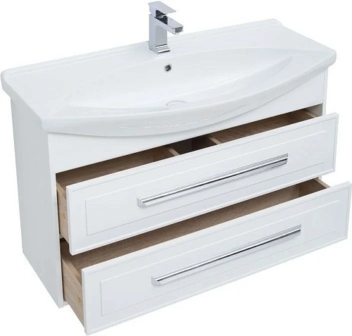Тумба с раковиной Aquanet Остин 105 белый 00203919 + 00175449 Тумба с раковиной Aquanet Остин 105 белый 00203919 + 00175449