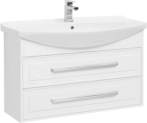 Тумба с раковиной Aquanet Остин 105 белый 00203919 + 00175449 Тумба с раковиной Aquanet Остин 105 белый 00203919 + 00175449