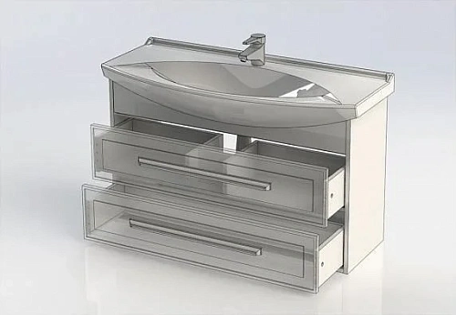 Тумба с раковиной Aquanet Остин 105 белый 00212638 Тумба с раковиной Aquanet Остин 105 белый 00212638