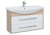 Тумба с раковиной Aquanet Остин 105 дуб сонома/белый 00201732 + 00175449