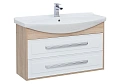 Тумба с раковиной Aquanet Остин 105 дуб сонома/белый 00201732 + 00175449 Тумба с раковиной Aquanet Остин 105 дуб сонома/белый 00201732 + 00175449