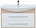 Тумба с раковиной Aquanet Остин 105 дуб сонома/белый 00212628 Тумба с раковиной Aquanet Остин 105 дуб сонома/белый 00212628
