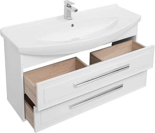 Тумба с раковиной Aquanet Остин 120 белый 00203920 + 00175450 Тумба с раковиной Aquanet Остин 120 белый 00203920 + 00175450