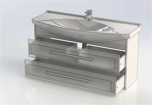 Тумба с раковиной Aquanet Остин 120 белый 00203920 + 00175450 Тумба с раковиной Aquanet Остин 120 белый 00203920 + 00175450