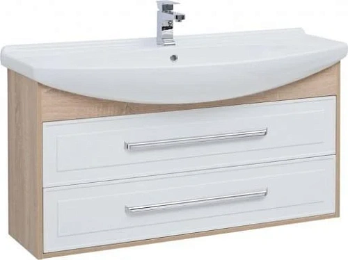 Тумба с раковиной Aquanet Остин 120 дуб сонома/белый 00212629 Тумба с раковиной Aquanet Остин 120 дуб сонома/белый 00212629