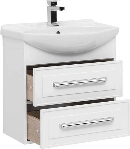 Тумба с раковиной Aquanet Остин 65 белый 00203916 + 00177677 Тумба с раковиной Aquanet Остин 65 белый 00203916 + 00177677