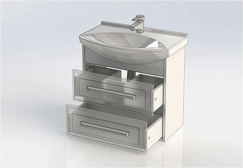 Тумба с раковиной Aquanet Остин 65 дуб сонома/белый 00200910 + 00177677 Тумба с раковиной Aquanet Остин 65 дуб сонома/белый 00200910 + 00177677