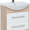 Тумба с раковиной Aquanet Остин 65 дуб сонома/белый 00212625 Тумба с раковиной Aquanet Остин 65 дуб сонома/белый 00212625