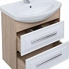 Тумба с раковиной Aquanet Остин 65 дуб сонома/белый 00212625 Тумба с раковиной Aquanet Остин 65 дуб сонома/белый 00212625